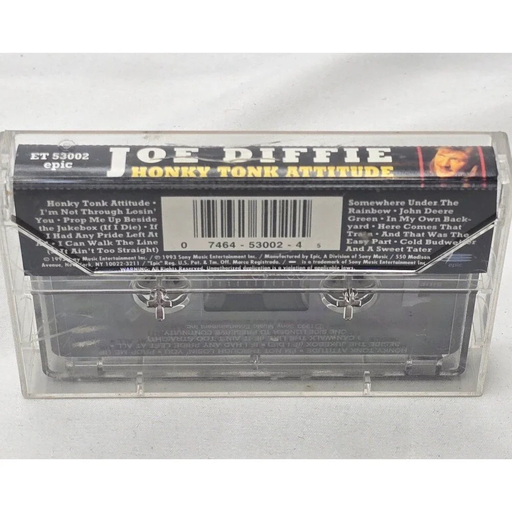 Honky Tonk Attitude by Joe Diffie (Cassette, 1993, Sony)